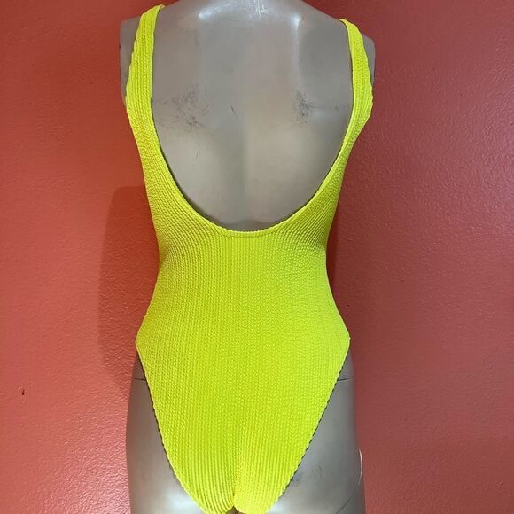 NEON YELLOW SWIMSUIT!!  - Picture 2 of 6